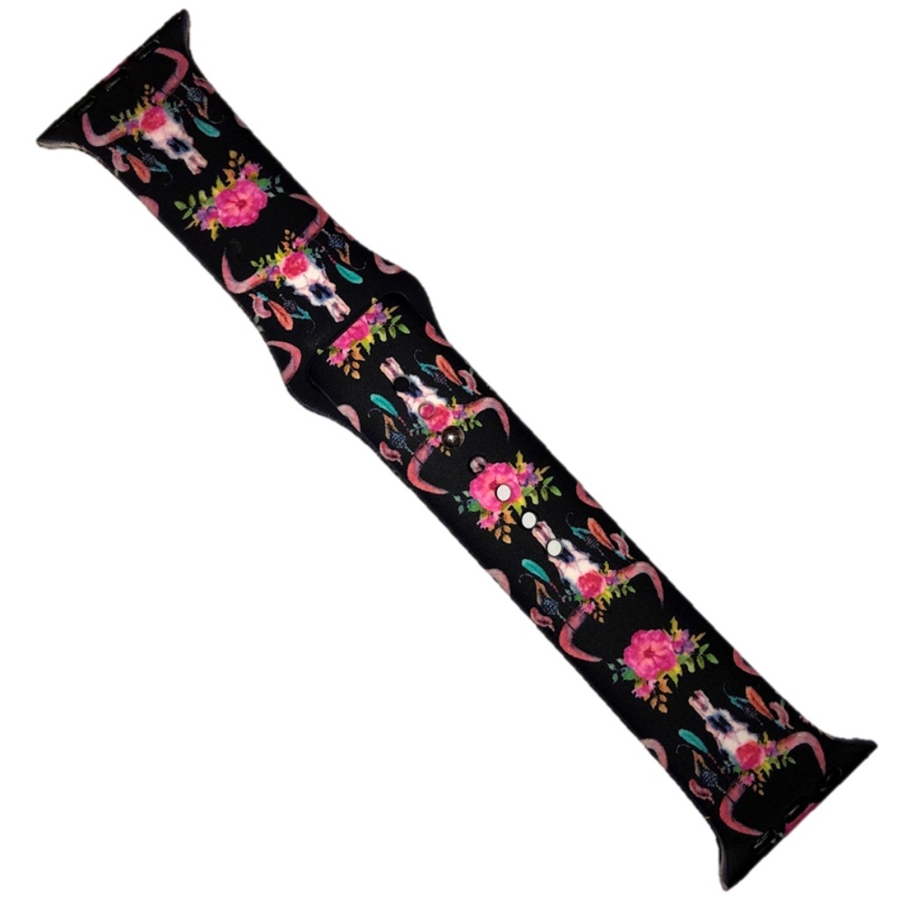 Black Steer Head Apple Watch Band - Picture 5 of 5